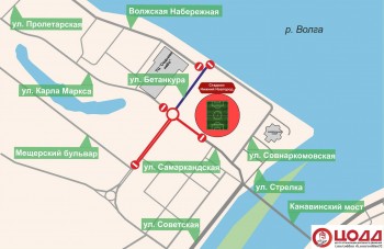 Проезд у стадиона &quot;Нижний Новгород&quot; ограничат в выходные