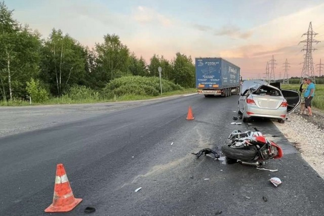Мотоциклист погиб в ДТП под Балахной в Нижегородской области