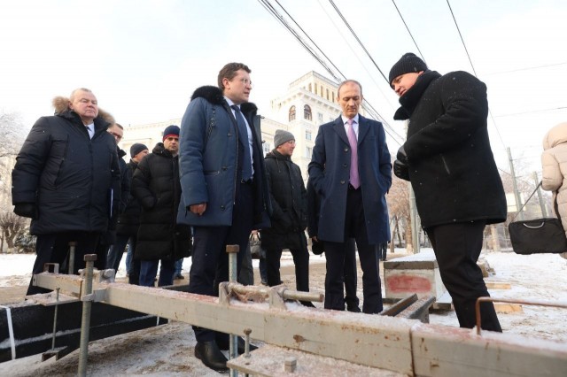 Трамвайную линию в Нижнем Новгороде обновляют по программе модернизации системы городского электротранспорта