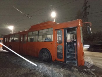 Пожар произошёл в нижегородском троллейбусе