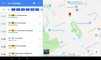 Нижегородцы смогут отслеживать передвижение автобусов и троллейбусов в приложении Google-карты