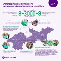 &quot;МегаФон&quot; в 2014 году выделил на благотворительные программы порядка 8 млн. рублей