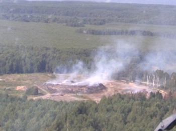 Нижегородское МЧС с воздуха контролирует обстановку с лесными пожарами (Видео)