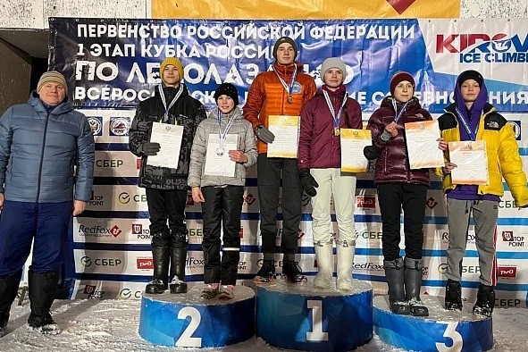 Кировские ледолазы заняли весь пьедестал первого этапа Кубка России