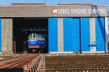  Построенный для компании ГТЛК сухогруз &quot;Пола Марина&quot; спущен на воду в Нижнем Новгороде
