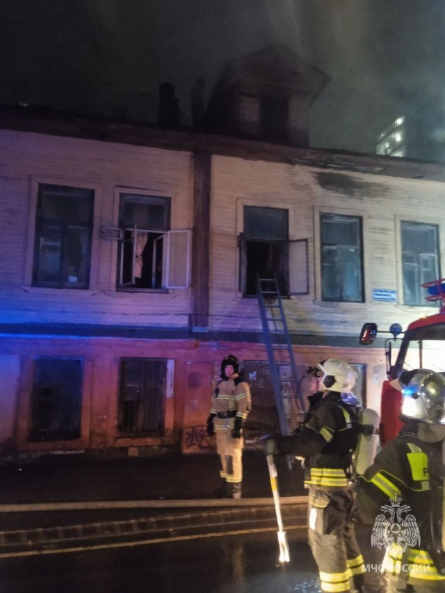 Пожар в центре Нижнего Новгорода тушили ночью