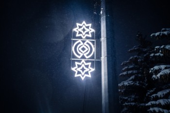 Иллюминацию с удмуртским орнаментом представили в Ижевске