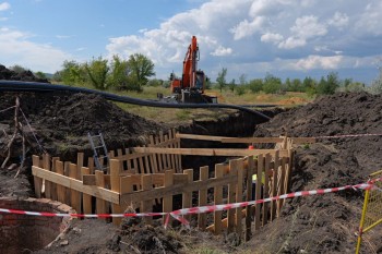 Реконструкцию напорного коллектора завершили в Дачном Саратовской области
