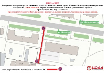 Запрет на парковку на улице Бекетова введут с 18 мая