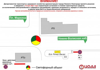 Парковку возле электрозаправки на Нижне-Волжской набережной запретят с 15 мая