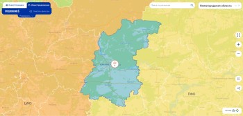 Универсальные инвестпредложения Нижегородской области на карте РФ