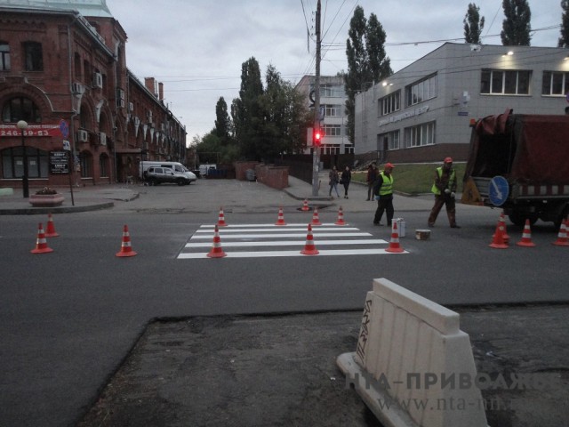 Подрядчики обновили 619 пешеходных переходов  у образовательных учреждений Нижнего Новгорода