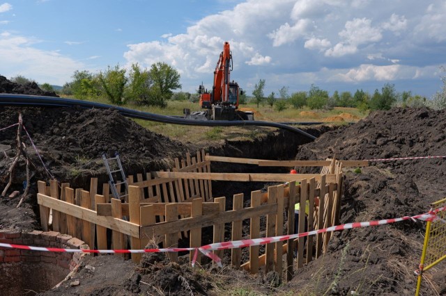 Реконструкцию напорного коллектора завершили в Дачном Саратовской области