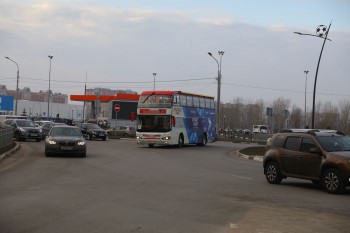 Двухэтажный экскурсионный автобус начал курсировать в Нижнем Новгороде в преддверии Нового года