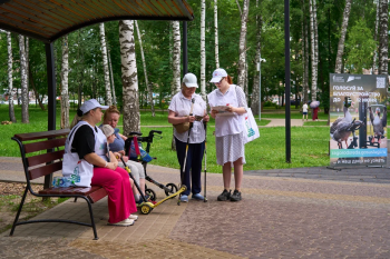 В парке Пушкина помогают проголосовать за благоустройство