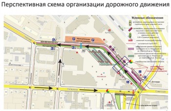 Движение транспорта на площади Революции в Нижнем Новгороде планируется сделать односторонним