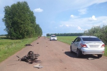 Водитель мопеда погиб в Уфе при наезде на иномарку