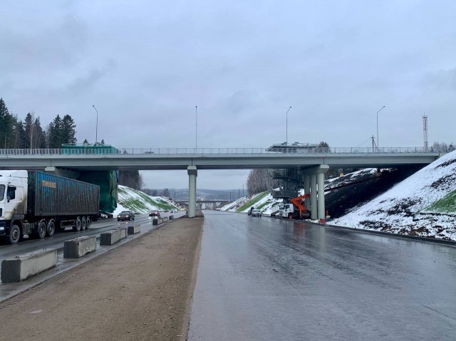 Еще одну развязку на подъезде к Чусовскому мосту в Перми открыли для транспорта