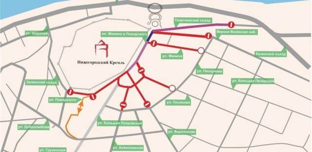 Движение по центральным улицам перекроют в Нижнем Новгороде 5-21 августа