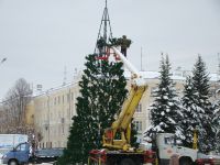 В Сарове на пл. Ленина установлены две искусственные елки

