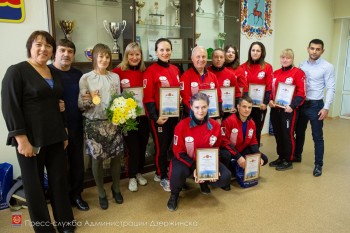 Чествование победителей международных соревнований по сумо и самбо прошло в Дзержинске Нижегородской области
