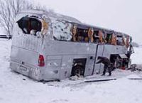 В Вологодской области перевернулся автобус с детьми из Н.Новгорода