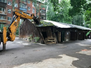 Аварийные сараи снесли во дворах Советского района Нижнего Новгорода