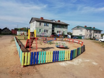 Детскую площадку по инициативе жителей построили в селе Уренского района Нижегородской области