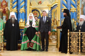 Патриарх Кирилл наградил орденом Святого Преподобного Серафима Саровского губернатора Нижегородской области Глеба Никитина