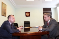 Новый руководитель ИФНС №3 Обрывин обсудил с Димитровым вопросы собираемости налогов