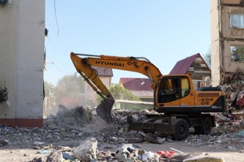 Завалы дома на ул. Блинова в Саратове разобраны на 70%