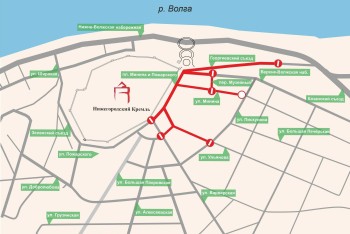 Площадь Минина в Нижнем Новгороде перекроют 20 и 22 апреля