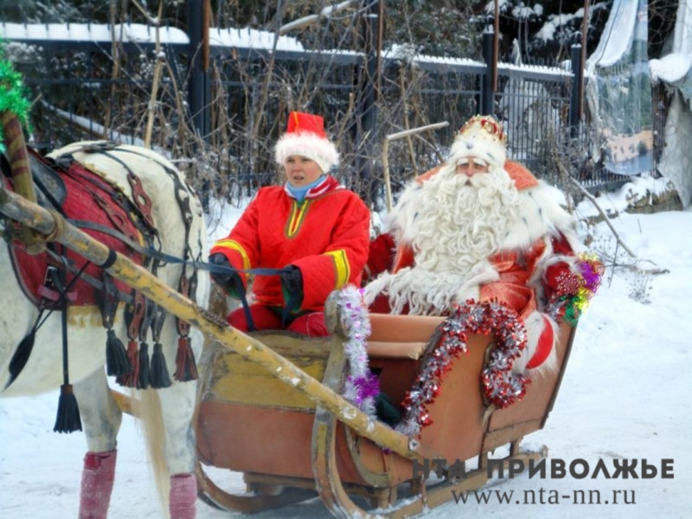 Встреча Деда Мороза из Устюга у Зачатской башни в Нижнем Новгороде
