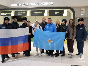 Чемпионов мира по пожарно-спасательному спорту встретили в аэропорту Уфы