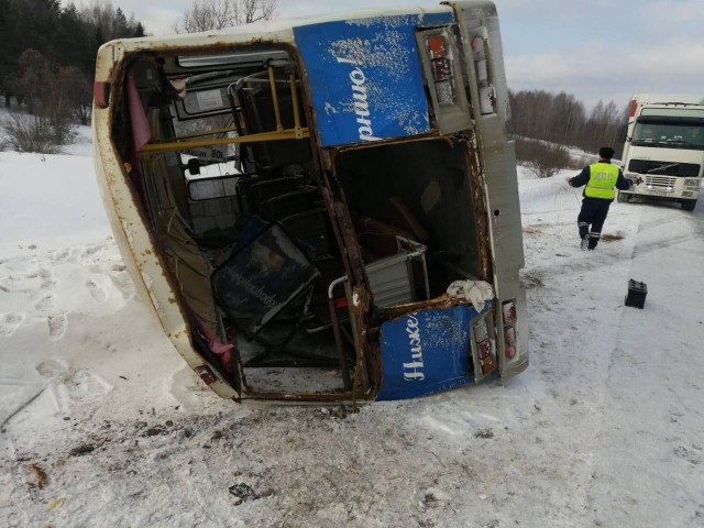 Пострадавшие в перевернувшемся ПАЗике в Нижегородской области отделались лёгкими травмами