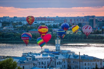 Приволжская фиеста воздушных шаров прошла в Нижнем Новгороде
