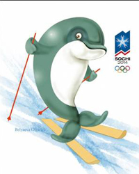 Символом Олимпиады-2014 выбран дельфин на лыжах
