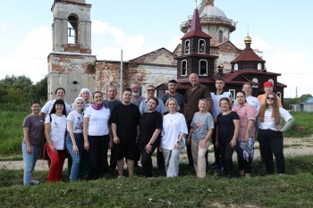 Добровольческий отряд &quot;Союза Маринс Групп&quot; помог в восстановлении церкви Вознесения Господня в Нижегородской области