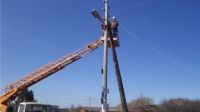 Работы по реконструкции сетей наружного освещения в деревне Чандрово Московского района города Чебоксары продолжаются 