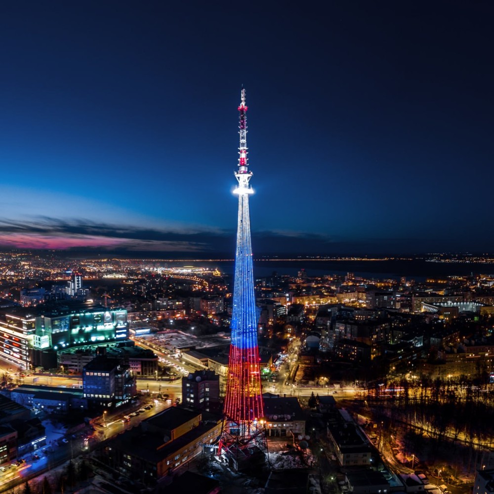 На нижегородской телебашне включат новогоднюю подсветку