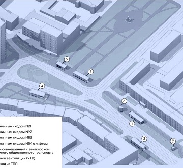 Нижегородцам представили обновлённую схему входов станции метро "Пл. Свободы"