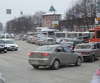 ГИБДД прогнозирует затруднения движения транспорта в центре Н.Новгорода в предпраздничные дни
