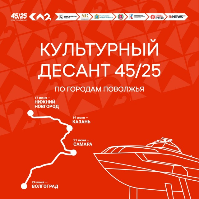 Более 6000 человек приняло участие в мероприятиях проекта «Культурный десант 45/25» в городах Поволжья Более 6000 человек приняло участие в мероприятиях проекта «Культурный десант 45/25» в городах Поволжья