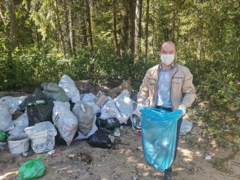 Несанкционированную свалку у деревни Романово в Городецком районе Нижегородской области убрали в ходе субботника