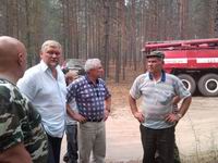 Булавинов принял участие в работе выездного штаба по борьбе с пожарами