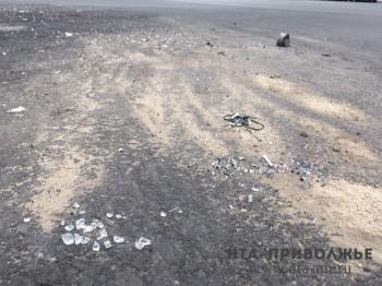Маршрутка врезалась в столб на площади Свободы в Нижнем Новгороде (ВИДЕО)