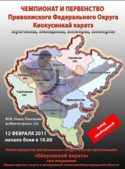 В Н.Новгороде 12 февраля пройдут Чемпионат и Первенство ПФО по Киокусинкай каратэ