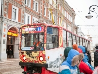 Около 1 тыс. человек стали пассажирами нового экскурсионного трамвая, курсирующего по ул.Рождественская в Нижнем Новгороде