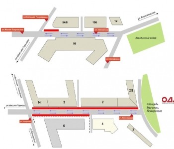 Двухстороннее движение и запрет на парковку планируется ввести на улицах Звездинка и Алексеевская в Нижнем Новгороде