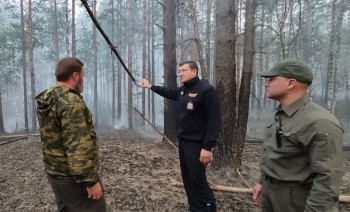 Глеб Никитин возглавил оперативный штаб по тушению пожара в Воротынском районе
